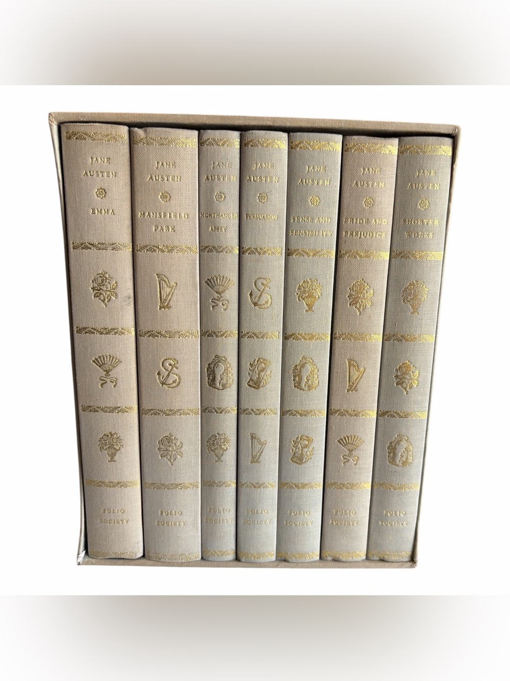 🔥 1989 Jane Austen Complete 7 Vol Set Folio Society Joan Hassall Slipcase🔥